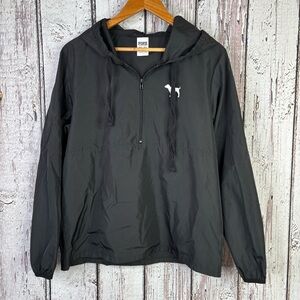 Victoria’s Secret PINK‎ Black Quarter Zip Lightweight Windbreaker XS|SM Pullover